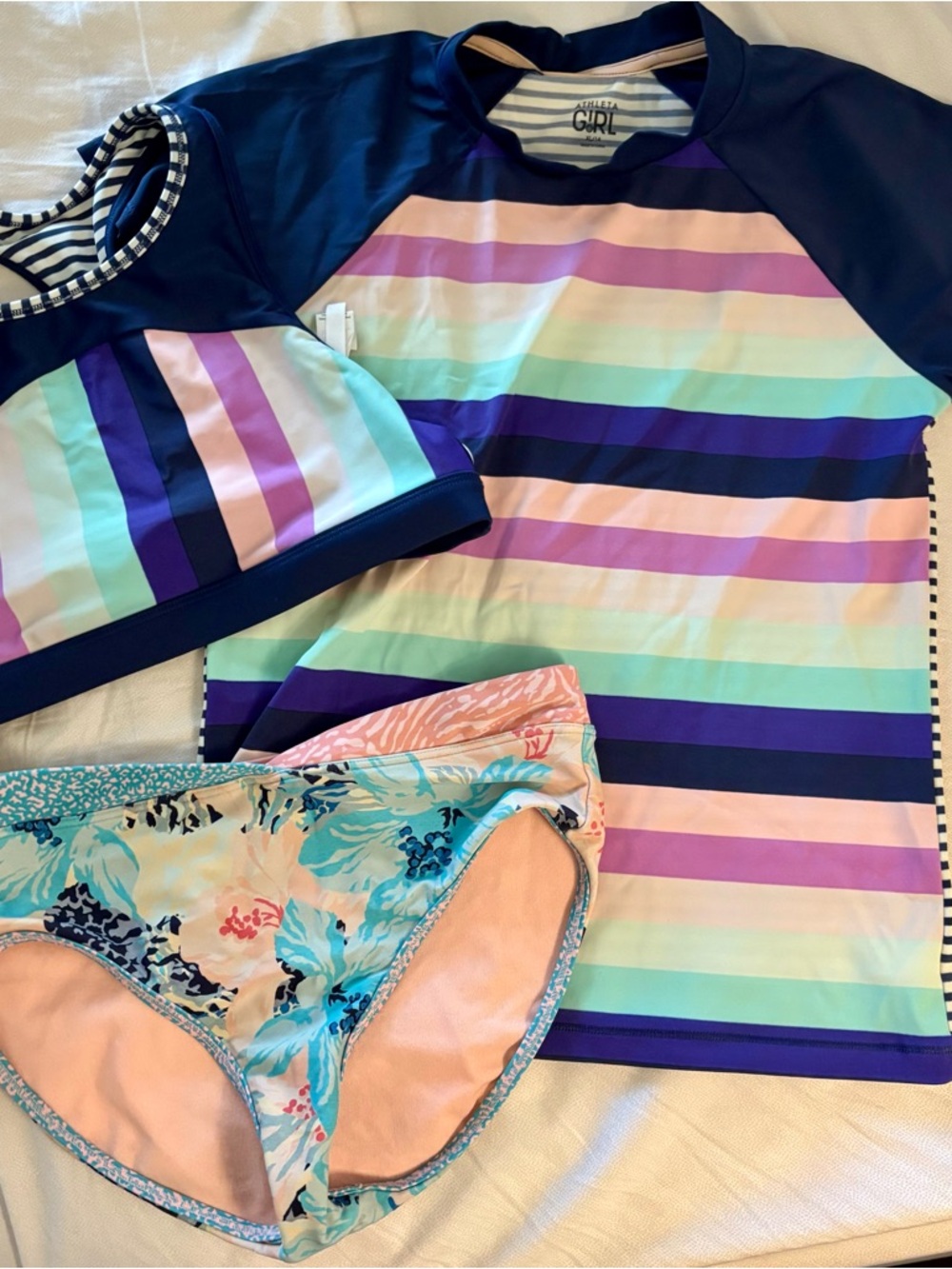 Athleta Girl 3 piece swim XL